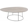 Table De Salon Ovale Mdf/Metal Naturel/Noir Large