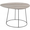 Table De Salon Ovale Mdf/Metal Naturel/Noir Small