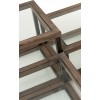 Set De 4 Table De Salon Bois/Verre Marron