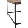 Table Mosaique Carree Bois Recycle/Metal Marron