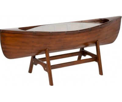 Table De Salon Bateau Bois Marron