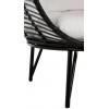 Chaise Lounge Ovale Acier Noir