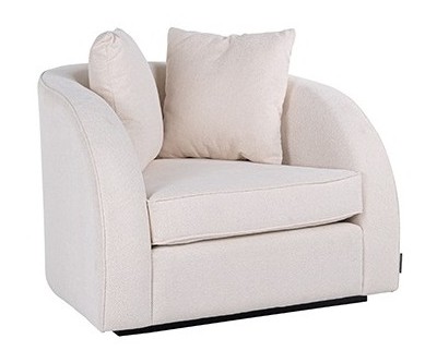 Fauteuil avec 2 coussins White/Gold Darwin