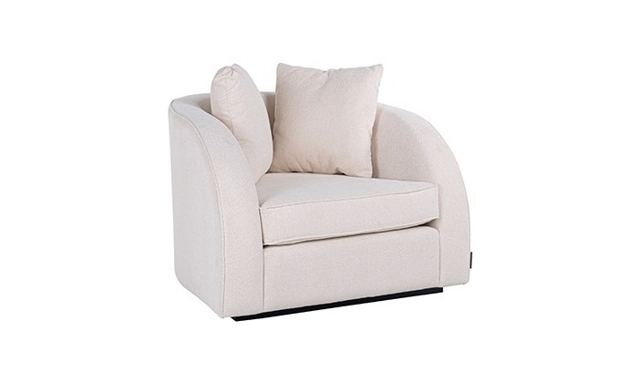 Fauteuil avec 2 coussins White/Gold Darwin