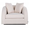 Fauteuil avec 2 coussins White/Gold Darwin