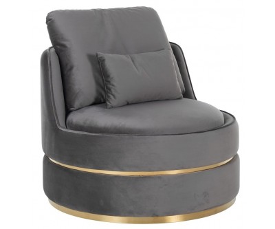 Fauteuil Stone velours / Or Kylie