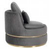 Fauteuil Stone velours / Or Kylie