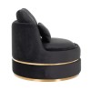 Fauteuil Stone velours / Or Kylie