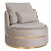 Fauteuil kaki velours / Or Kylie