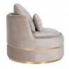 Fauteuil kaki velours / Or Kylie