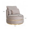 Fauteuil kaki velours / Or Kylie