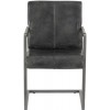 Chaise Cuir/Metal Gris