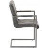 Chaise Cuir/Metal Gris