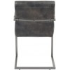 Chaise Cuir/Metal Gris