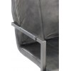 Chaise Cuir/Metal Gris