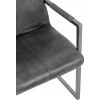 Chaise Cuir/Metal Gris