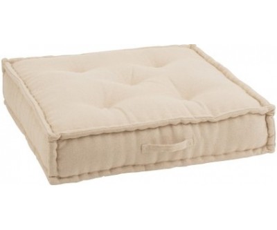 Coussin Bas Coton Beige