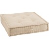 Coussin Bas Coton Beige