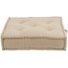 Coussin Bas Coton Beige