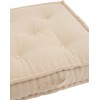 Coussin Bas Coton Beige