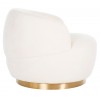 Fauteuil pivotante White / Brushed gold Teddy