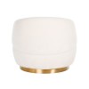 Fauteuil pivotante White / Brushed gold Teddy