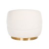 Fauteuil pivotante White / Brushed gold Teddy