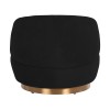Fauteuil pivotante Noir  / Brushed gold Teddy
