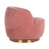 Fauteuil pivotante Rose  / Brushed gold Teddy