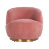 Fauteuil pivotante Rose  / Brushed gold Teddy