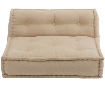 Coussin Dossier Coton Beige