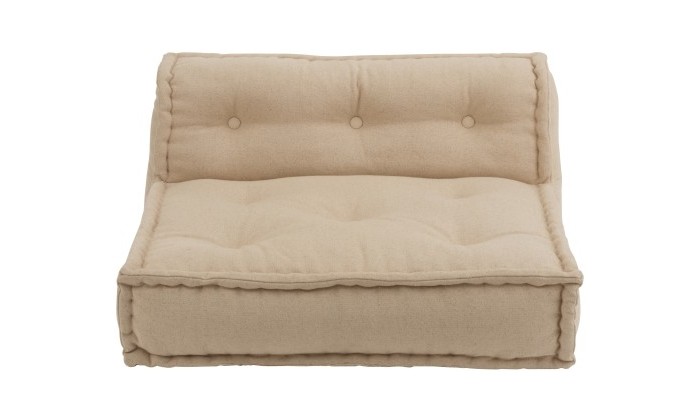 Coussin Dossier Coton Beige