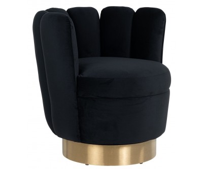 Fauteuil noir faux peau de mouton Mayfair