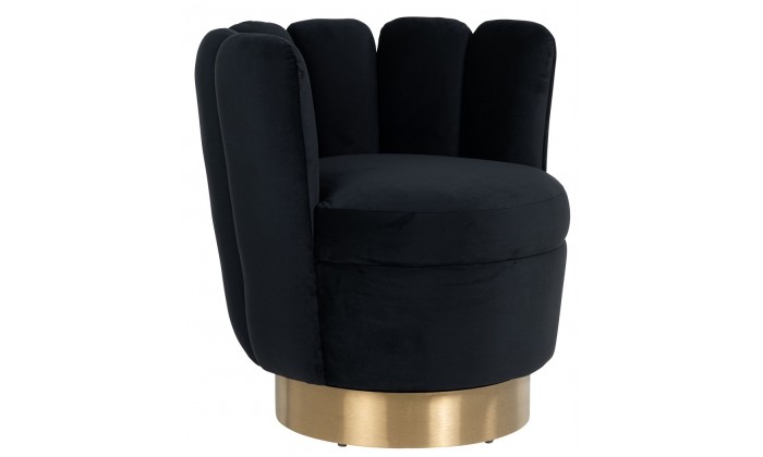 Fauteuil noir faux peau de mouton Mayfair