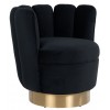 Fauteuil noir faux peau de mouton Mayfair