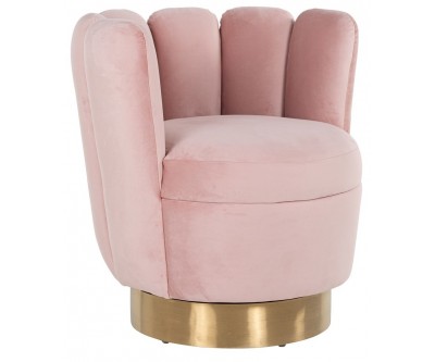 Fauteuil rose faux peau de mouton Mayfair