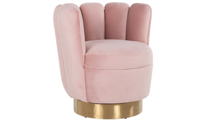 Fauteuil rose faux peau de mouton Mayfair