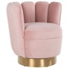 Fauteuil rose faux peau de mouton Mayfair