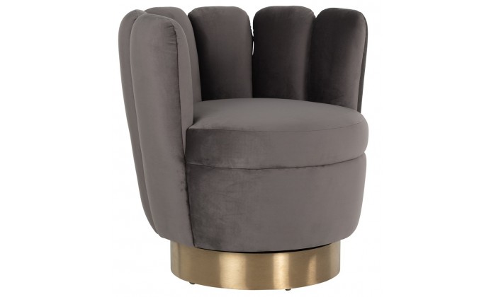 Fauteuil gris faux peau de mouton Mayfair