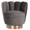 Fauteuil gris faux peau de mouton Mayfair