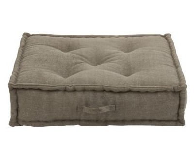 Coussin Bas Coton Marron