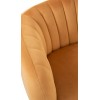 Fauteuil Lignes Vintage 1 Personne Velours Bouleau Ocre