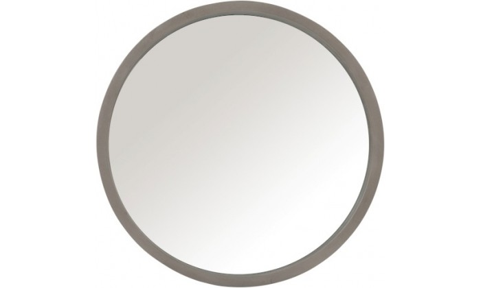 Mroir Rond Bois/Verre Gris