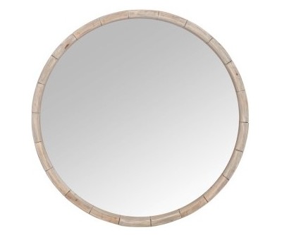 Miroir Rond Bois Naturel