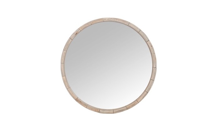 Miroir Rond Bois Naturel