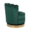 Fauteuil pivotante en velours  vert  / gold Mila