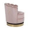 Fauteuil pivotante en velours rose / gold Mila