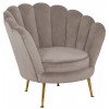 Fauteuil en velours khaki/ gold Perla