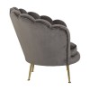 Fauteuil en velours stone/ gold Perla