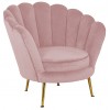 Fauteuil en velours stone/ gold Perla